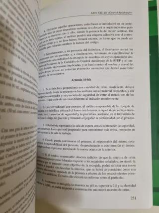 Libro. Compendio normativo sobre Dopaje