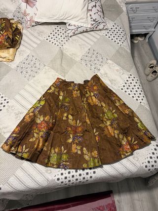 Traje Fallera Niña Antiguo Marron.
