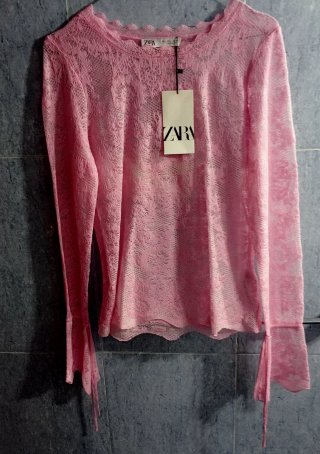 Blusa Talla L De Zara, Color rosa