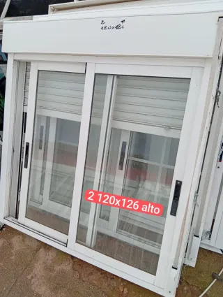 Ventana aluminio corredera 70x70