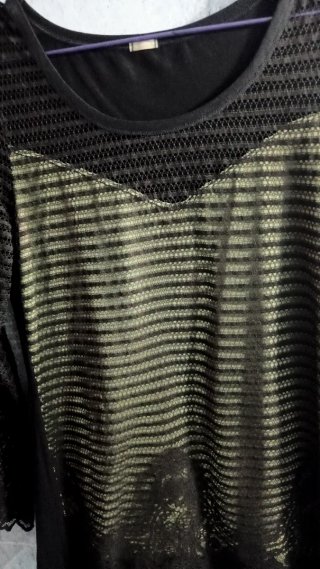 Blusa Jannira Talla M, Color negro