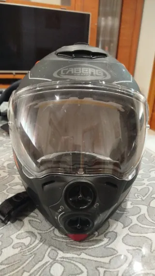 Casco Modular Talla M Negro Naranja