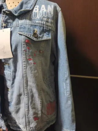 Chaqueta vaquera multicolor