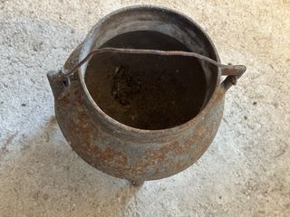 2 Calderos de Hierro Antiguos vintage