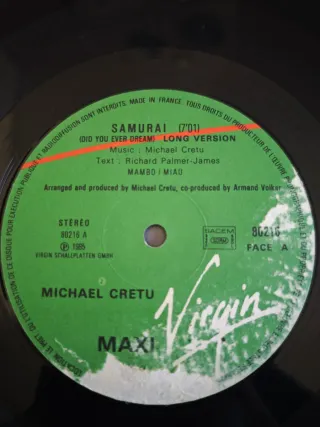 Maxi Single Michael Cretu SAMURAI 12" 45 RPM