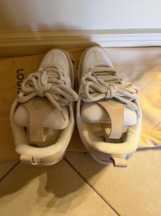 Scarpe Louis Vuitton Lv Skate Beige/Oro