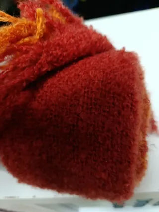 Manta naranja y roja Ikea INEZ