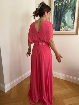 Vestido invitada rosa
