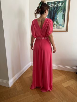 Vestido invitada rosa