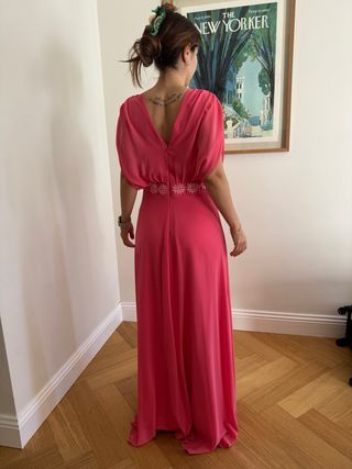 Vestido invitada rosa