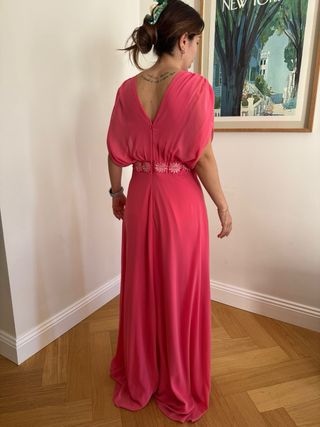 Vestido invitada rosa