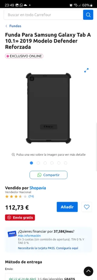 Funda Otterbox Defender Galaxy Tab A 10.1