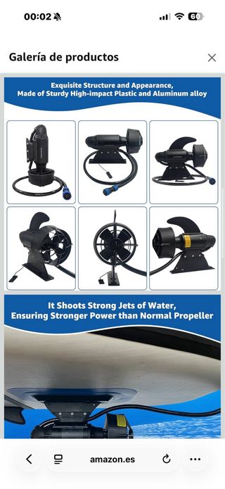 Motor eléctrico kedean barco jet thruster 600W