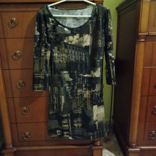 Vestido estampado punto ajustado