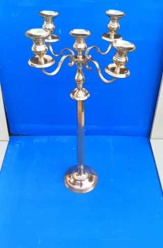 2 Candelabros Bronce Dorado