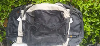 Bolsa equipaje bicicleta negra y beige