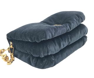 Bolso Loewe Goya Puffer Negro Dorado