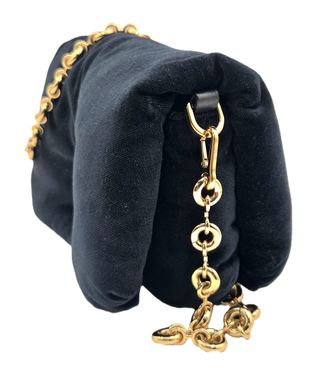 Bolso Loewe Goya Puffer Negro Dorado