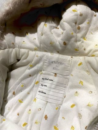 Buzo oso peluche bebé 0-3 meses