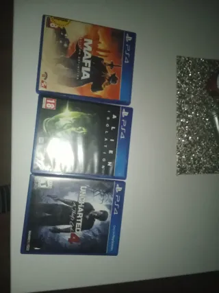 Pack 3 Juegos PS4: Mafia, Alien, Uncharted 4