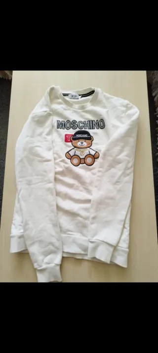 Sudadera Moschino Oso Teddy Blanca
