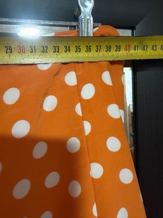 Falda flamenca naranja lunares