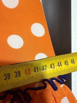 Falda flamenca naranja lunares