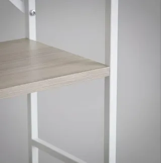 Estantería Metálica y Madera Blanca