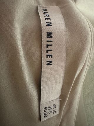 Vestido de fiesta Karen Millen beige Talla M