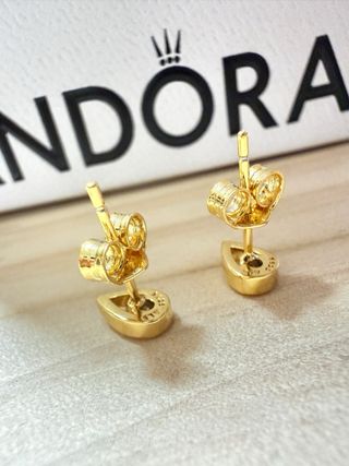 Brincos Pandora Gota Pedra Zircón Dourado