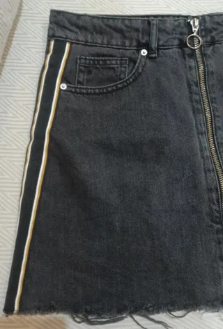 Minifalda vaquera gris Talla S/M