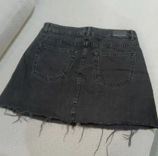 Minifalda vaquera gris Talla S/M