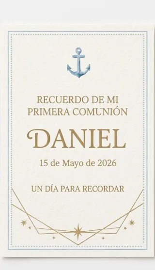 Recordatorios Comunión Niña