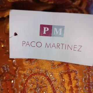 Bolso naranja bordado pedrería nuevo