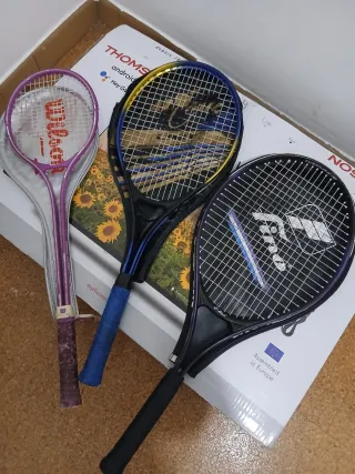 Lote 3 Raquetas Tenis Wilson, Dunlop, Prince