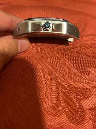 Reloj Cartier Cuadrado Negro y Plateado