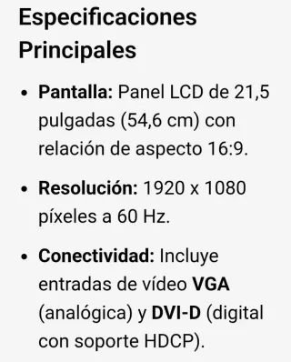 Monitor HP 2210i Full HD 1920x1080p DVI /VGA