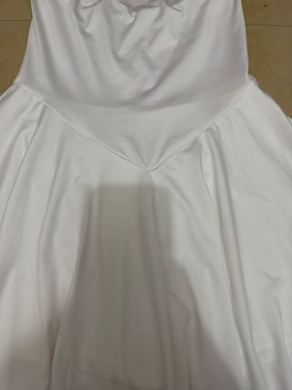 Vestido pantalón blanco strapless