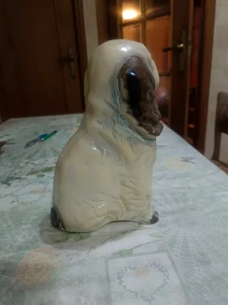 Figura Perro Decorativo Piedra/Porcelana,mide 25cm