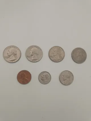 Lote de monedas de EE.UU. en preciosa caja