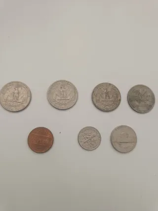 Lote de monedas de EE.UU. en preciosa caja