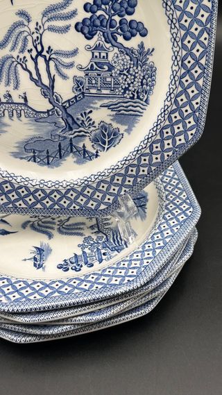 6 Piatti Royal Staffordshire Willow Blu