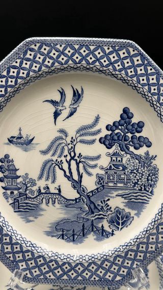 6 Piatti Royal Staffordshire Willow Blu
