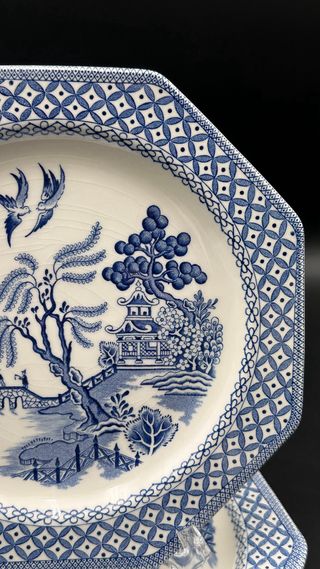 6 Piatti Royal Staffordshire Willow Blu