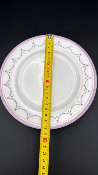 7 piatti frutta Aynsley bordo lilla 18cm
