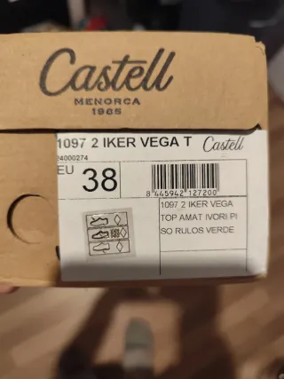 Menorquinas Castell Beige/Blanco Talla 38