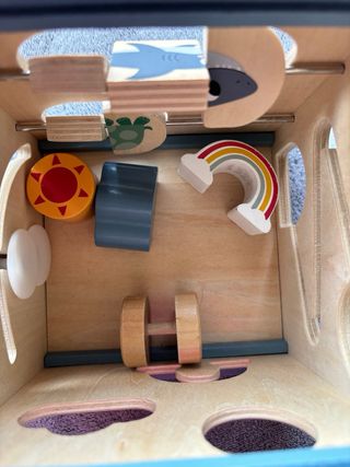 Cubo actividades madera bebé Montessori