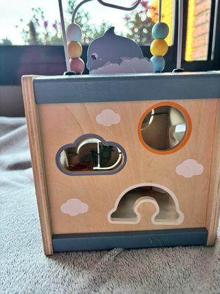 Cubo actividades madera bebé Montessori
