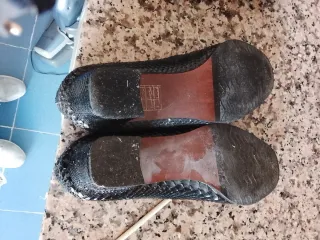 Zapatos RODHER Piel Serpiente Negro/Oro