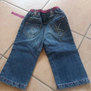 Set bimba jeans + t-shirt manica lunga tg 12 mesi